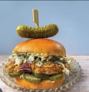  Tangy Pickle Chicken Burger 